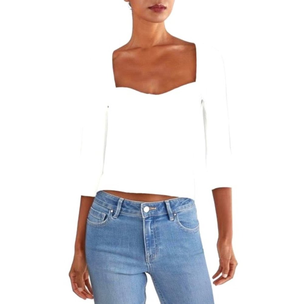 Lucy Paris Womens Scarlett Knit Sweetheart Top